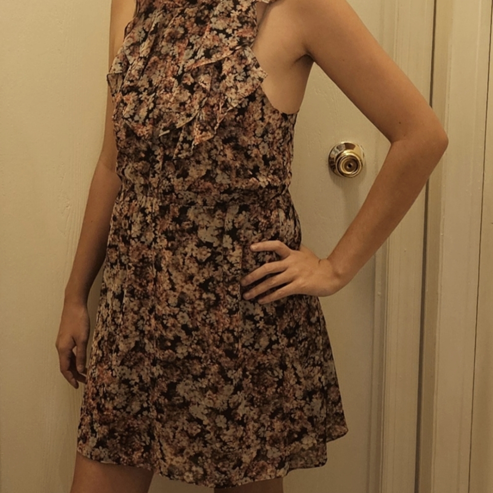 BCBGENERATION Floral Print Mock Neck Dress Size Sml